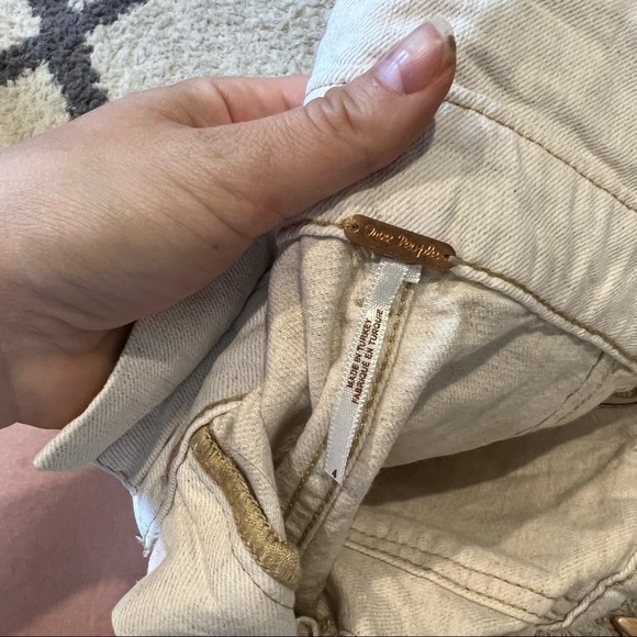 Free People Splendor in the Grass Cream Paper Bag Waist Mini Skirt - Picture 11 of 13